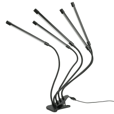 

5 Heads Red Blue LED Light 3 Lighting Modes Full Spectrum 50W 1 To 10 Brightness Level 360 Dimming Plant Grow Light USB Power Supply For Indoor Plants