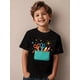 thumbnail image 1 of Girls & Boys Stationery Cotton Graphic Tees, Back To School Clothes Girls, Black Summer Shirts With School Supply Graphic, Gift For First Day Of School, Round Neck Short Sleeve T-Shirt, 1 of 3