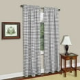 thumbnail image 2 of Sweet Home Collection Buffalo Check Grey Cotton-blend Window Curtain Panel, 2 of 3
