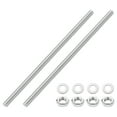 thumbnail image 1 of Uxcell 2pcs Fully Threaded Rod, M10 x 250mm 201 Stainless Steel Right Hand Threads Rods with Nuts and Flat Washer Fully Studding Rod Bar for Clamps, Hangers and U-Bolts, 1 of 6