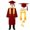 Red, variant on Odeerbi 5-17 Years Kids Teen Boys Girls Graduation Gown Set Solid Color Long Sleeve Robe with Stole, Cap & Honor Cord, Complete 4-Piece Outfit