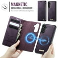 thumbnail image 3 of CaseMe Wallet Case for Samsung Galaxy A15, 2-in-1 PU Leather【RFID Blocking】Flip Card Holder Stand Shockproof Magnetic Detachable Cover for Samsung Galaxy A15 6.5",Purple,For Galaxy A15, 3 of 10