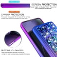 thumbnail image 3 of for Moto G Stylus 5G 2023 Case,with HD Screen Protector,Gradient Quicksand Glitter Liquid Floating Waterfall Durable Girls Cute Phone Case for Motorola G Stylus 5G 2023 (Purple/Blue), 3 of 7