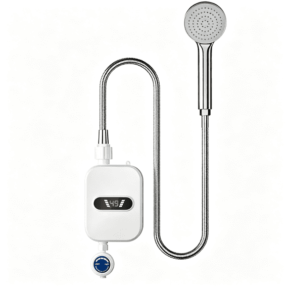 HIBIBUD 2026 New 1 Pcs Electric Tankless Water Heater,Portable Instant Hot Water Heater for Shower,Rapid Heating on Demand Rv Camping Mini Water Heater