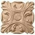 thumbnail image 2 of 4 1/4"W x 4 1/4"H x 5/8"P Acanthus Square Rosette, Maple, 2 of 2
