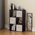 Homestar 6 Cube Bookcase with Fabric Bins