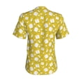 thumbnail image 3 of Uemuo Tulips Flowers Printed Women's Classic V-Neck T-Shirt - Soft, Breathable, Moisture-Wicking, Perfect for Casual, Office, Travel, and Everyday Wear-XX-Large, 3 of 5