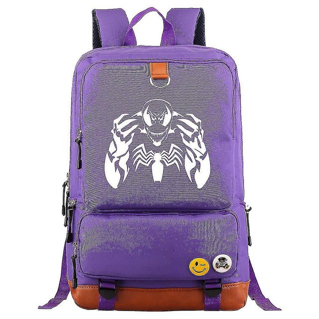 Mochila De Gran Capacidad Con Estampado De Venom Mochila Para Adolescentes (1-107)Azul Marino