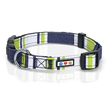 UPC: 0051907199168 | Pawtitas Multicolor Dog Collar XSmall Green / White / Blue