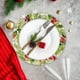 thumbnail image 4 of Mantel individual redondo de muñeco de nieve navideño | Decoración navideña | Mantel individual aislante y resistente al calor | Lino sintético | Redondo de 35,5 cm | Decoración para cenas navideñas, 4 of 5