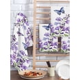 thumbnail image 2 of Purple Flowers Kitchen Dish Towels for Drying Dishes Set of 2, Butterfly Spring Floral Watercolor Farmhouse Waffle Weave Microfiber Hand Tea Bathroom Towels Quick Dry & Absorbent Towel 15.7x23.6, 2 of 7