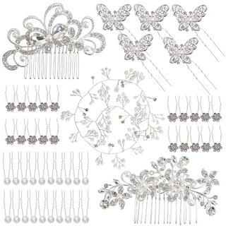 Pearl Hair Clips for Women - 12 Pack of Pearl Barrettes -Beautiful