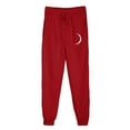 thumbnail image 3 of Makaor Sweatpants for Women with Pockets Solid Baggy Fleece Loose Trousers with Elastic Waist Red XL, 3 of 4