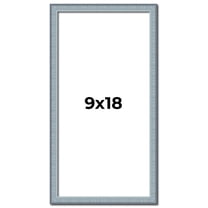9x18 Frame Blue Scuffed Farm Board Solid Wood Picture Frame Width 0.75 Inches | Interior Depth 0.5