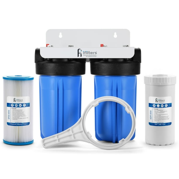 Well Water Whole House Filtration System Dual Stage Complete System Commercial Grade Sediment