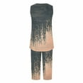 thumbnail image 4 of Conjunto de Verano para las Mujeres Impreso Cuello Redondo sin Mangas Y Pantalones, Casual Dos Piezas para las Mujeres, 4 of 8