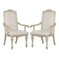 thumbnail image 2 of Furniture of America Clyde Wood 7-Piece Dining Table Set in Antique White, 2 of 9