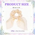 thumbnail image 2 of Uxcell 4Pcs Scrunchies de Lazo, Lazos para el Cabello de Poliéster Cinta de Satén Elástica con Sujetadores de Bufanda de Coleta con Lazo para Mujeres y Niñas, Uso Diario, Fiesta, Blanco Lechoso, 2 of 7