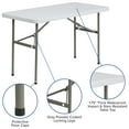 thumbnail image 6 of Emma + Oliver 4-Foot Granite White Plastic Folding Table - Banquet / Event Folding Table, 6 of 11