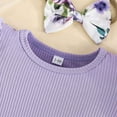 thumbnail image 5 of Utlike Girls Clothing Set Baby Summer Outfit Ruffle Romper Short Set Cute Baby Clothes For Comfortable And Versatile Outfits Size 3 Months-6 Months, 5 of 9