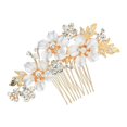thumbnail image 3 of Peine nupcial Sunnimix clip de peine para el cabello con flores de cristal, 3 of 8