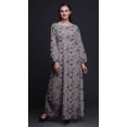 thumbnail image 2 of Bimba Moss Georgette Artistic Butterfly Print Womenâ€™s Long Elastic Waist Casual Summer MaxiÂ&nbsp;Dress-X-Large, 2 of 5