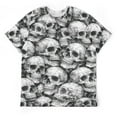 thumbnail image 4 of LAOLIUSN Men’s 3D All-Over Print Skull Graphic T-Shirt, Short Sleeve Crewneck, Stretch Polyester-Spandex Tee, S-4XL, 4 of 8