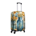thumbnail image 6 of Cauagu Rustic Blue Vase Blossoms Print Travel Luggage Cover,Travel Dust-proof Suitcase Cover Softside Suitcase Protector for 18-32inch,Not Included Suitcase, 6 of 8