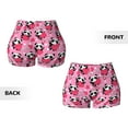thumbnail image 5 of Vsdgher Panda Heart Valentine print Workout Shorts for Women Seamless Soft Smooth Gym Yoga Scrunch Active Exercise Fitness Shorts, 5 of 8