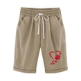 thumbnail image 1 of Shorts for Women, Womens Elastic Waist Baseball Printed Drawstring Shorts, 1 of 2