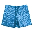 thumbnail image 4 of Yhong Kids Girls Sequin Hip Hop Jazz Dance Shorts Elastic Waist Sparkly Glitter Short Pants Birthday Lake Blue 120-140/12, 4 of 7
