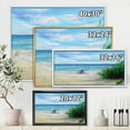 thumbnail image 4 of Designart 'Couple Sitting In Love By The Beach' Nautical & Coastal Framed Canvas Wall Art Print, 4 of 5