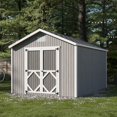 thumbnail image 2 of Little Cottage Co. 10x14 Classic Gable Shed, Outdoor Wood Storage Shed Do-It-Yourself Precut Kit, 2 of 13