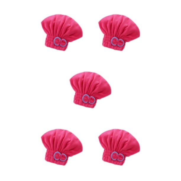 Toystoory Toalla para el cabello de secado rápido, fácil de limpiar, sin daños al cabello, gorro de secado rápido, cabello seco, rojo rosa Type2 NO2