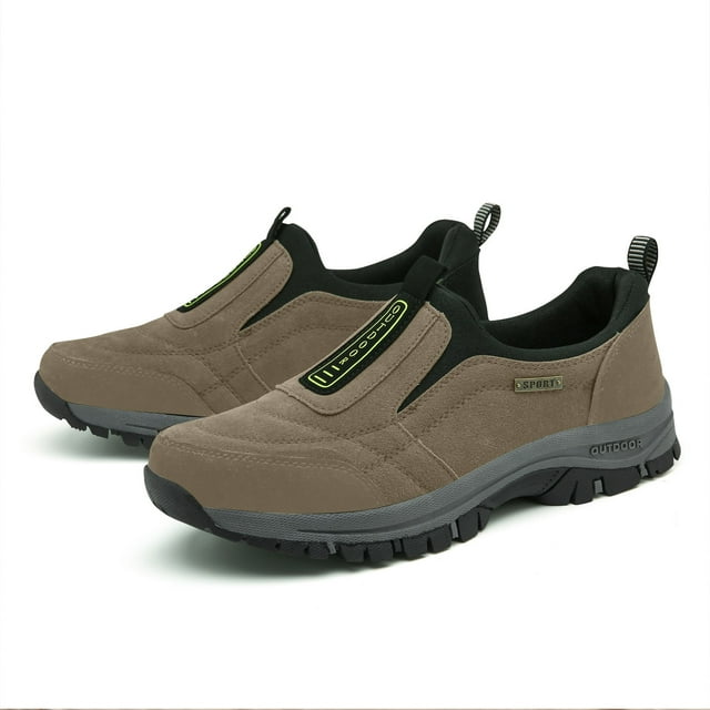 Willtoo Enjerr Chaussures Orthopédiques pour Hommes, Enjerr Chaussures Orthopédiques, Chaussures de Marche Orthopédiques Confortables et Imperméables Espadrilles de Randonnée Kaki US-7(EU-39)