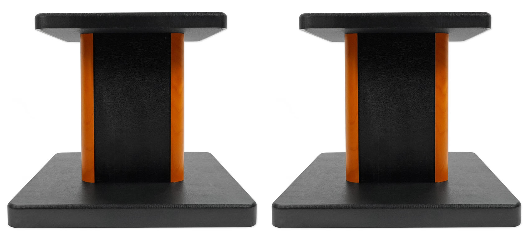 (2) 8” 2-Tone Wood Bookshelf Speaker Stands For KEF LS50 Monitor HiFi Speakers - image 2 of 10