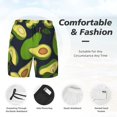 thumbnail image 5 of Sigee Fresh Avocado Print Mens Swim Trunks with Compression Liner Quick Dry Swim Stretch Beach Shorts with Pockets,S-3XL, 5 of 7