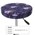thumbnail image 2 of Uemuo Lavender Flowers Pattern Round Bar Stool Seat Covers Washable Stool Cushion Slipcover Elastic Bar Chair Covers-14 inch, 2 of 7