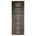 thumbnail image 1 of Cheungs FP-4149 Keep Calm & Carry on Inscribed Wall Art - 12 x 1.75 x 31.75 in., 1 of 1