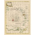 thumbnail image 2 of Smollett 15x18 Black Ornate Wood Framed with Double Matting Museum Art Print Titled - Caribbean Islands - Smollett 1761, 2 of 4
