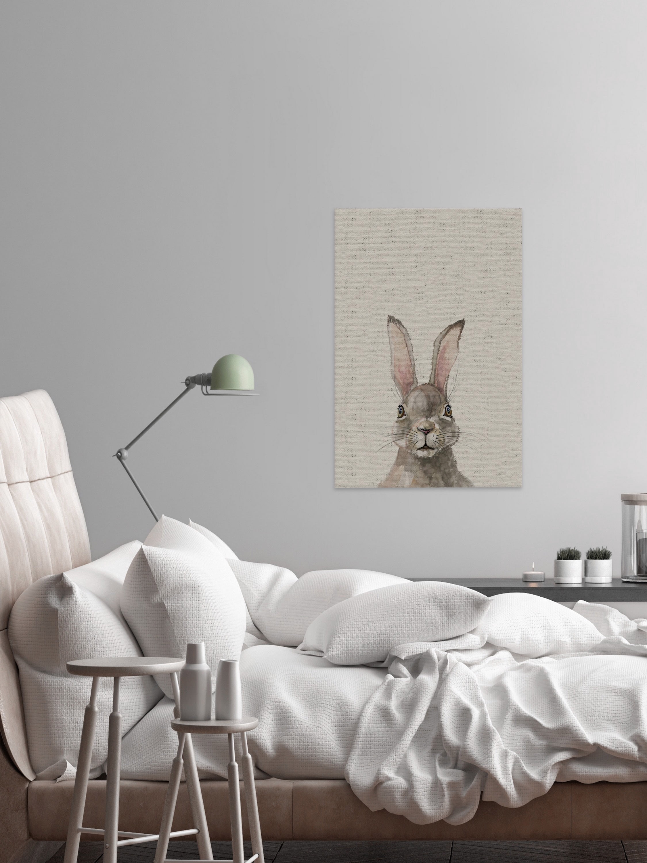 Lapin Gris III Painting Print on Wrapped Canvas