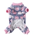 thumbnail image 3 of Pijamas de poliéster para mascotas, suéter cálido de invierno suave, ropa de mono para perros (gris L), 3 of 3