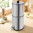 thumbnail image 2 of 3-Stage Gravity-Fed Stainless Steel Countertop Water Filter System 2.25 Gallon Water Filter System Home Drinking Water Filtration Water Filter for Counter Top Include 2 Carbon Filters, 2 of 13