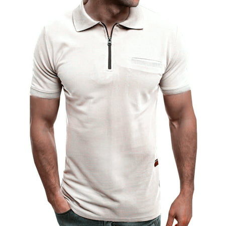 Men's Slim Fit Polo Neck Casual Collar Golf Jersey