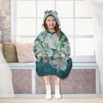 thumbnail image 7 of BZSMCE Wearable Blanket Hoodie Fashion Raindrop Blossom Beauty Home Wear, 7 of 7