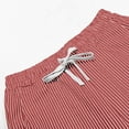 thumbnail image 6 of Knitted Stripe Capris for Womenscropped Elastic High Waist Capri Pants Lace-Up Elastic Waist Sweatpants Dressy Flowy Pants Hiking Outdoor Track Sweatpants withPockets, 6 of 7