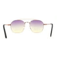 thumbnail image 4 of Womens Boyfriend Luxury Flat Top Double Bridge Pilots Sunglasses Gold Purple Yellow, 4 of 4