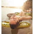 thumbnail image 7 of POZA Inflatable Water Hammock - Luxurious Pool Float Lounger Filled with Confetti, 4-in-1 Exercise Saddle, Lounge Chair, Hammock, & Drifter, Great for Beach & Swimming Pool - 56" x 30", 7 of 7