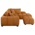 thumbnail image 5 of Coaster Camacho Fabric Upholstered Sectional Sofa with Ottoman Set Orange, 5 of 9