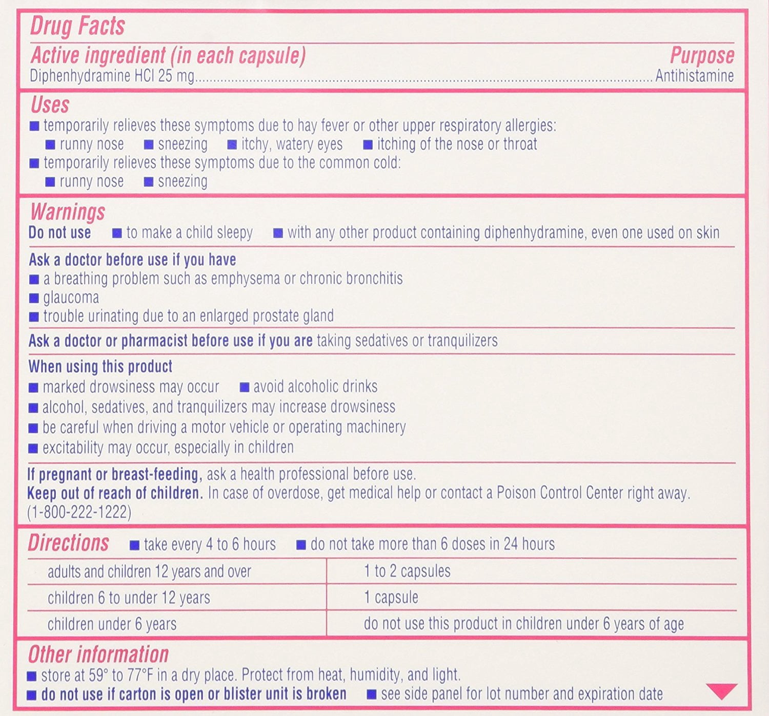 Benadryl Allergy Liqui-Gels Dye-Free, 24 Liqui-Gels (Pack of 4)